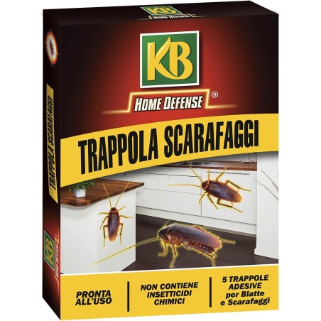 5 TRAPPOLE ADESIVE PER SCARAFAGGI BLATTE NEXA TRAPPOLA CON COLLA KB 5 PEZZI